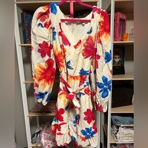 Skies are Blue Floral Puff Sleeve Dress size XL preloved